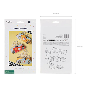 Коробочки для сладостей Party Deco "Гоночные машины", 3 шт